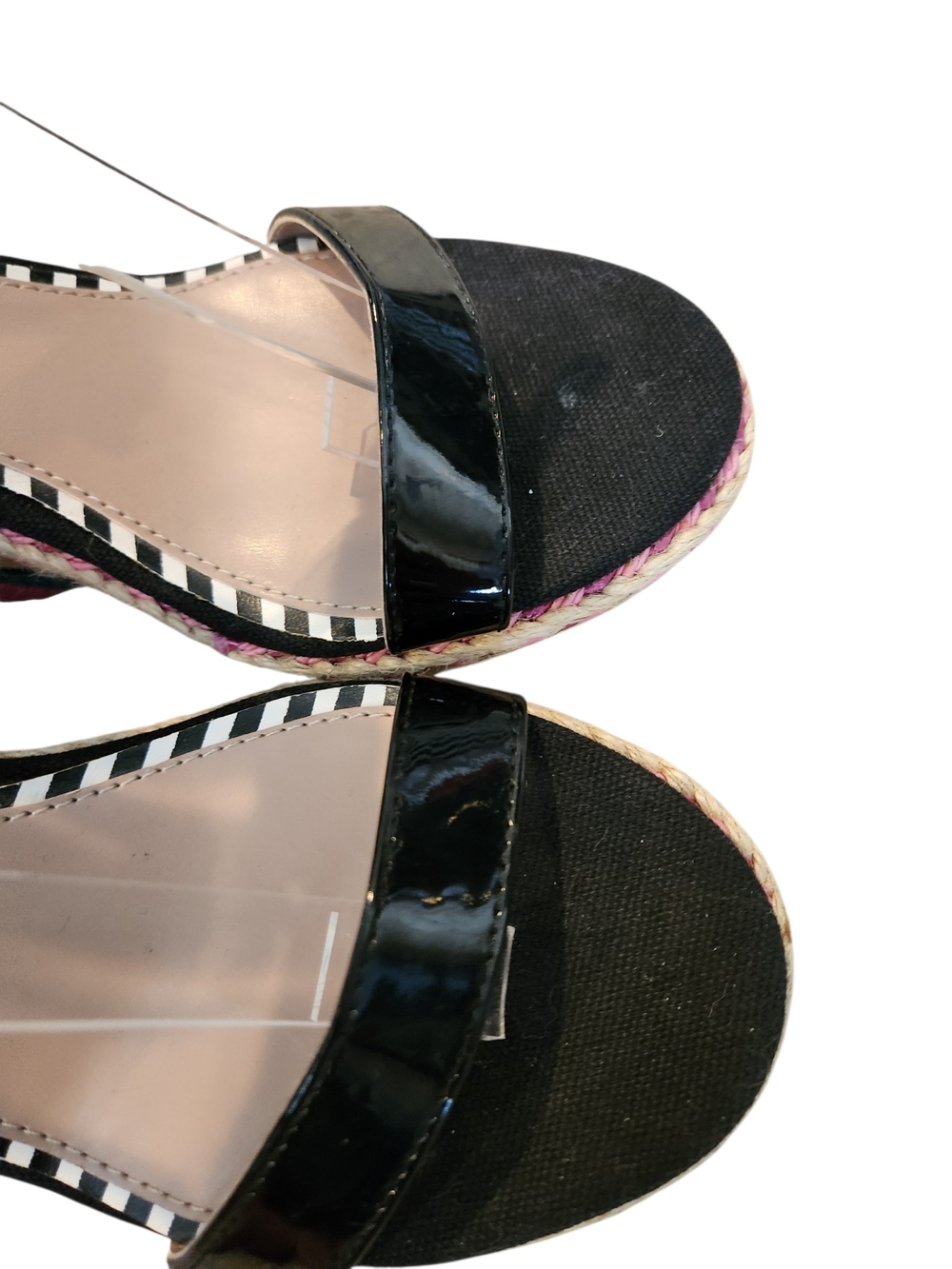 Betsey Johnson Pima Polka Dot Rainbow Wedge Espadrille Sandal Size 7.5 Retro - Picture 5 of 8
